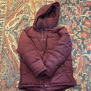 Universal Standard Deep Plum Puffer Coat